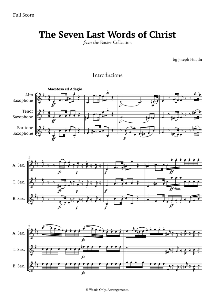 5 Easter Songs for Saxophone Trio plus one Bonus Woodwind Trio scores gallery preview page 2