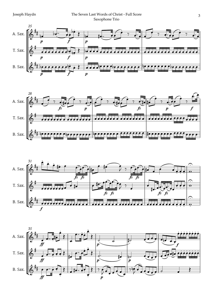 5 Easter Songs for Saxophone Trio plus one Bonus Woodwind Trio scores gallery preview page 4