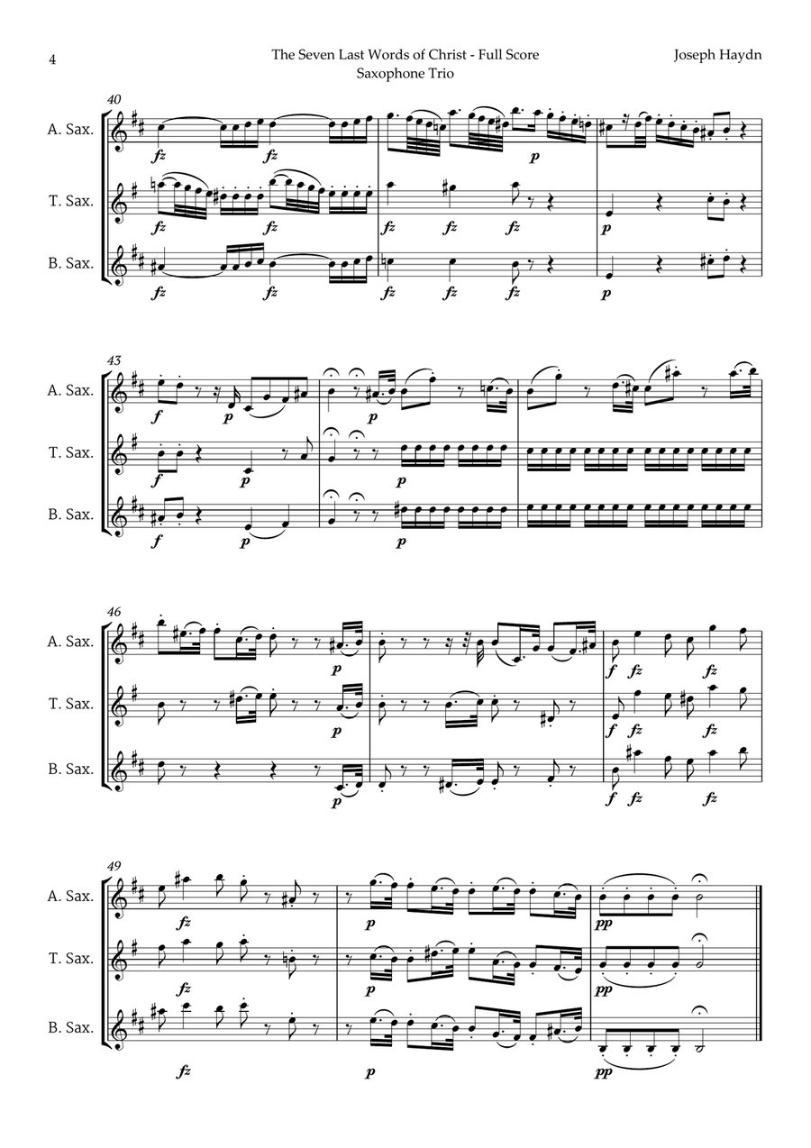 5 Easter Songs for Saxophone Trio plus one Bonus Woodwind Trio scores gallery preview page 5