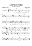 Camptown Races - Bb Trumpet Solo in A Major - Easy Level - Lyrics & Chords