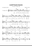 Camptown Races - Bb Trumpet Solo in B Major - Easy Level - Lyrics & Chords