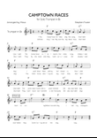 Camptown Races - Bb Trumpet Solo in Eb Major - Easy Level - Lyrics & Chords