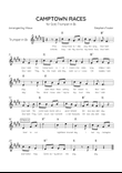 Camptown Races - Bb Trumpet Solo in D Major - Easy Level - Lyrics & Chords