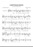 Camptown Races - Bb Trumpet Solo in F Major - Easy Level - Lyrics & Chords