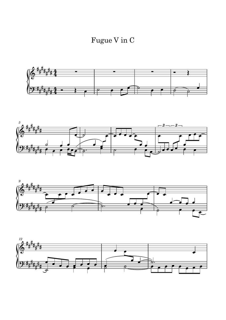 Etude and Fugue in C# Etude and Fugue in C# Piano Method scores gallery preview page 1