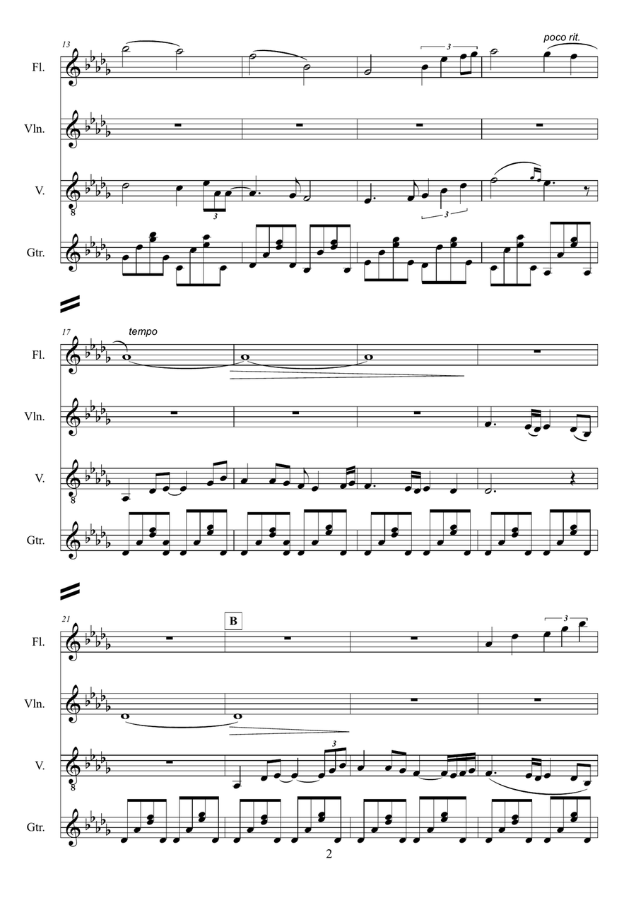 U TO PRIMU AFFACCA (corsican music) Small Ensemble scores gallery preview page 2