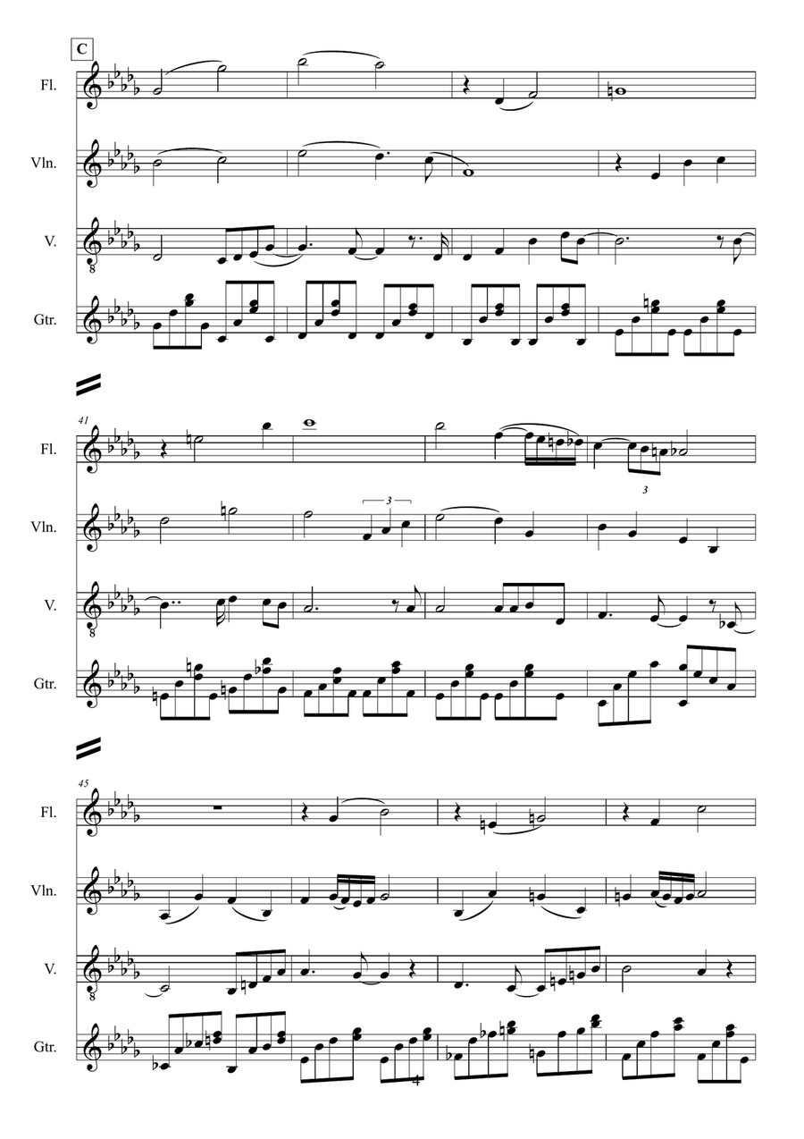 U TO PRIMU AFFACCA (corsican music) Small Ensemble scores gallery preview page 4