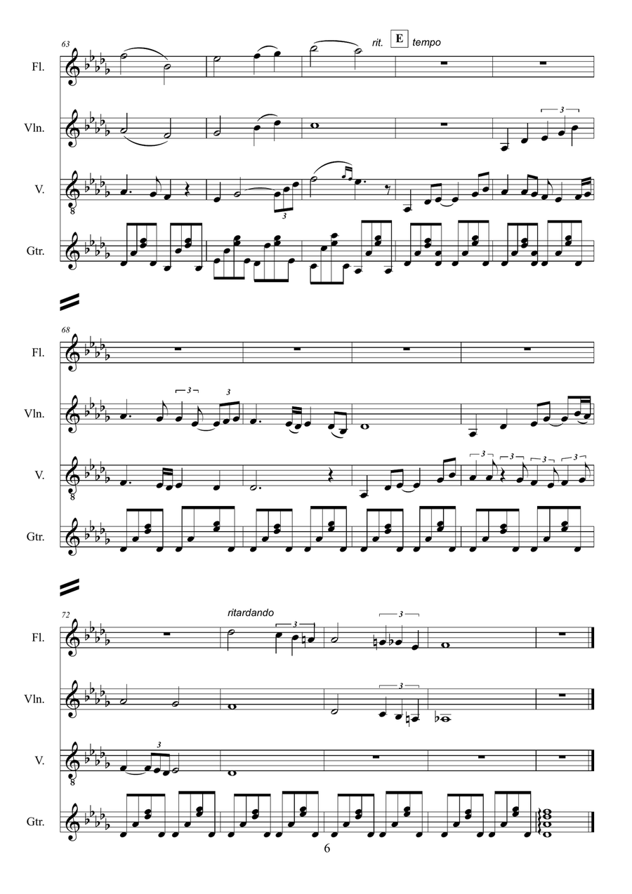 U TO PRIMU AFFACCA (corsican music) Small Ensemble scores gallery preview page 6