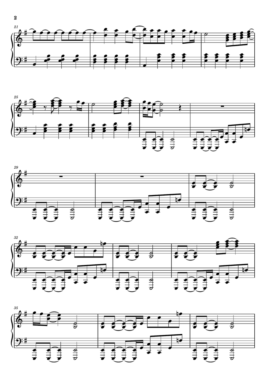 Love Is Gone Love Is Gone Piano Solo scores gallery preview page 2
