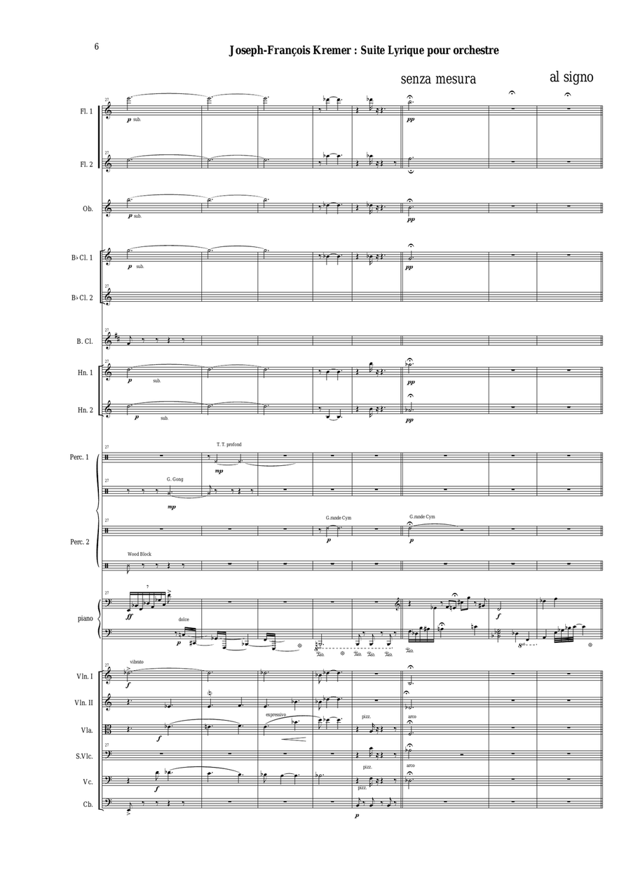 Joseph-François Kremer : Suite Lyrique for orchestra, score only - Score Only Full Orchestra scores gallery preview page 6