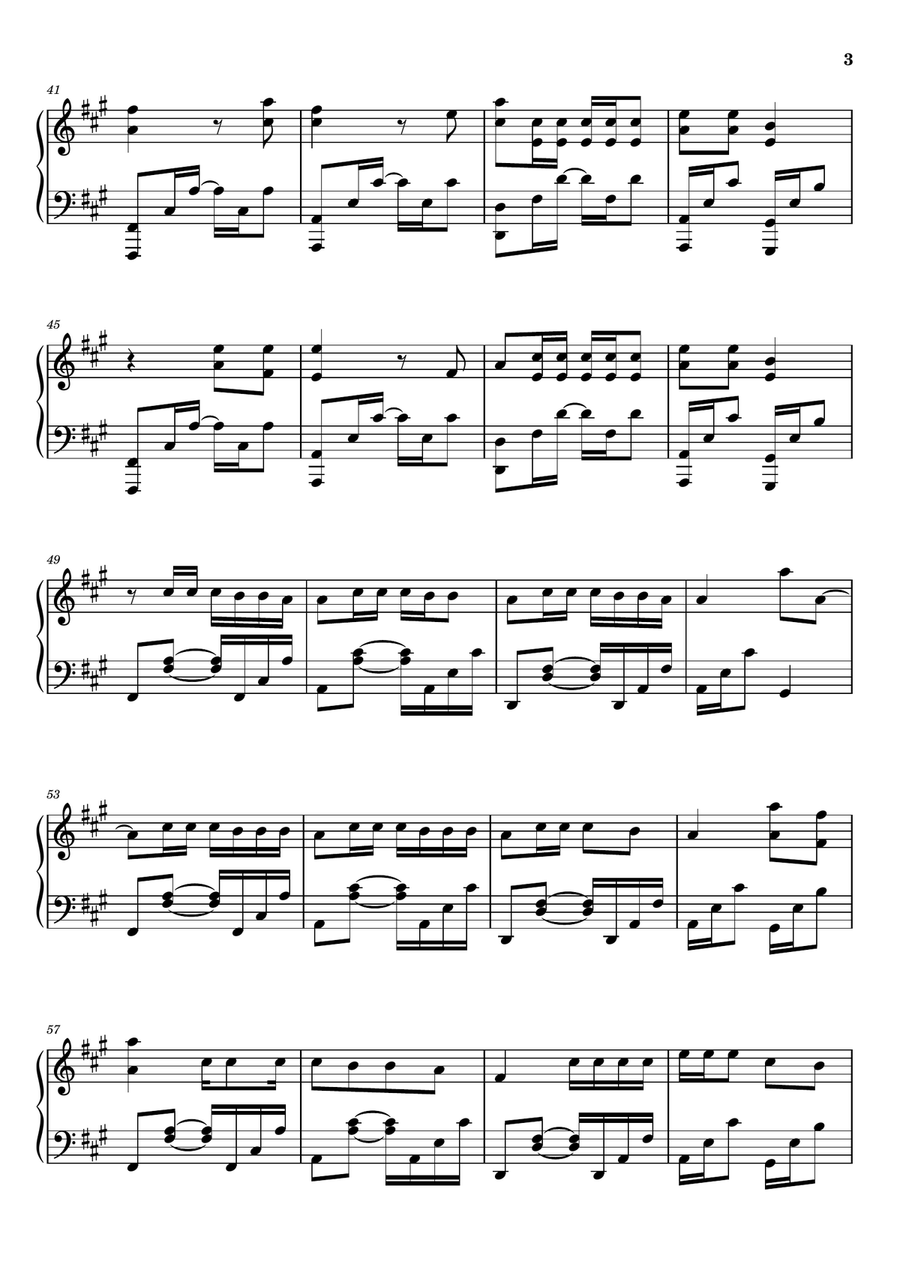 A Bar Song (Tipsy) A Bar Song (Tipsy) Piano Solo scores gallery preview page 3