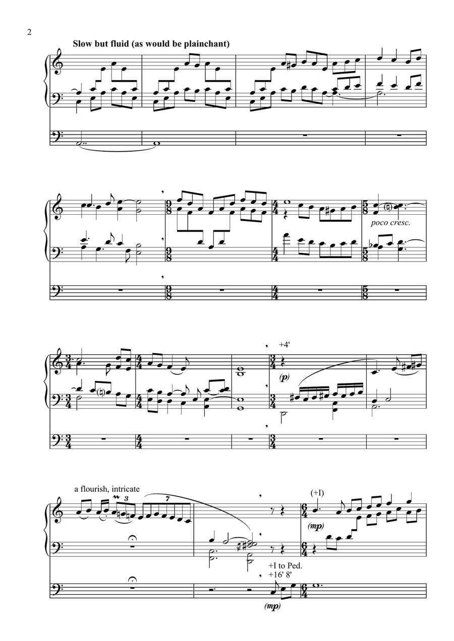 A Contemplation on the Lenten Prose (easier key) Organ Solo scores gallery preview page 2