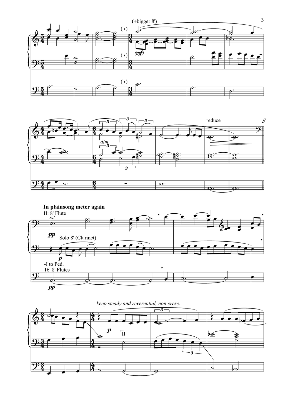 A Contemplation on the Lenten Prose (easier key) Organ Solo scores gallery preview page 3