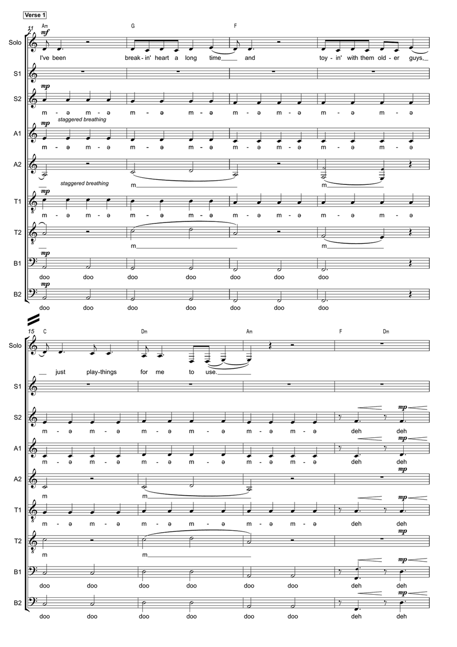 Don't Blame Me Divisi scores gallery preview page 2