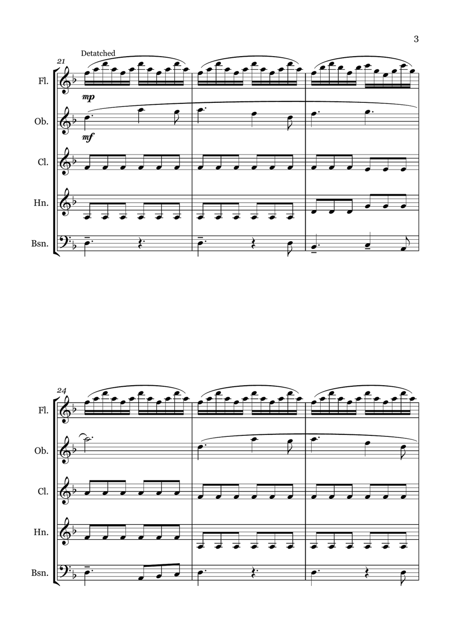 Themes For Adventures Of Robinson Crusoe Woodwind Quintet scores gallery preview page 4
