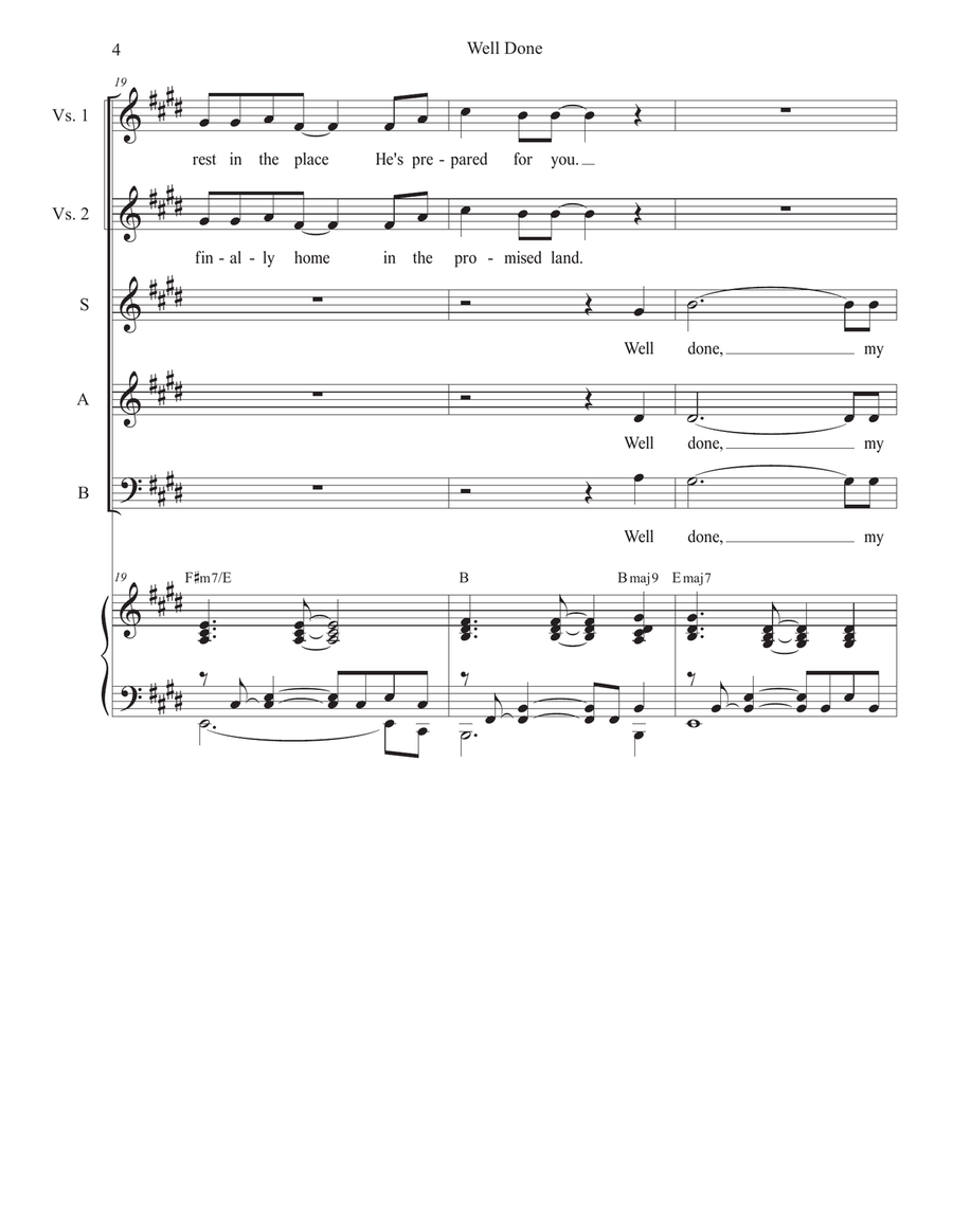 Well Done (SAB) 3-Part scores gallery preview page 4