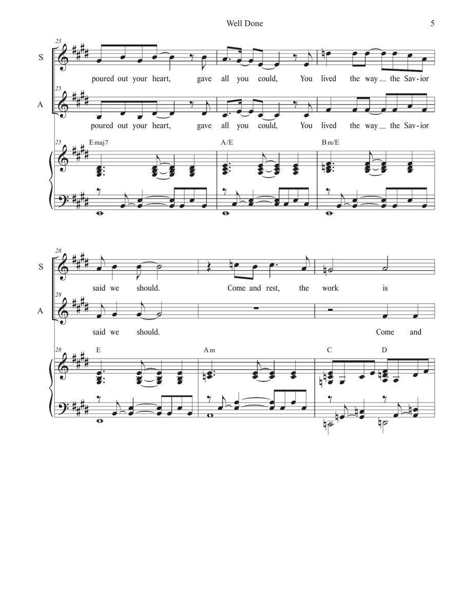 Well Done (2-part choir - (SA) SA scores gallery preview page 5