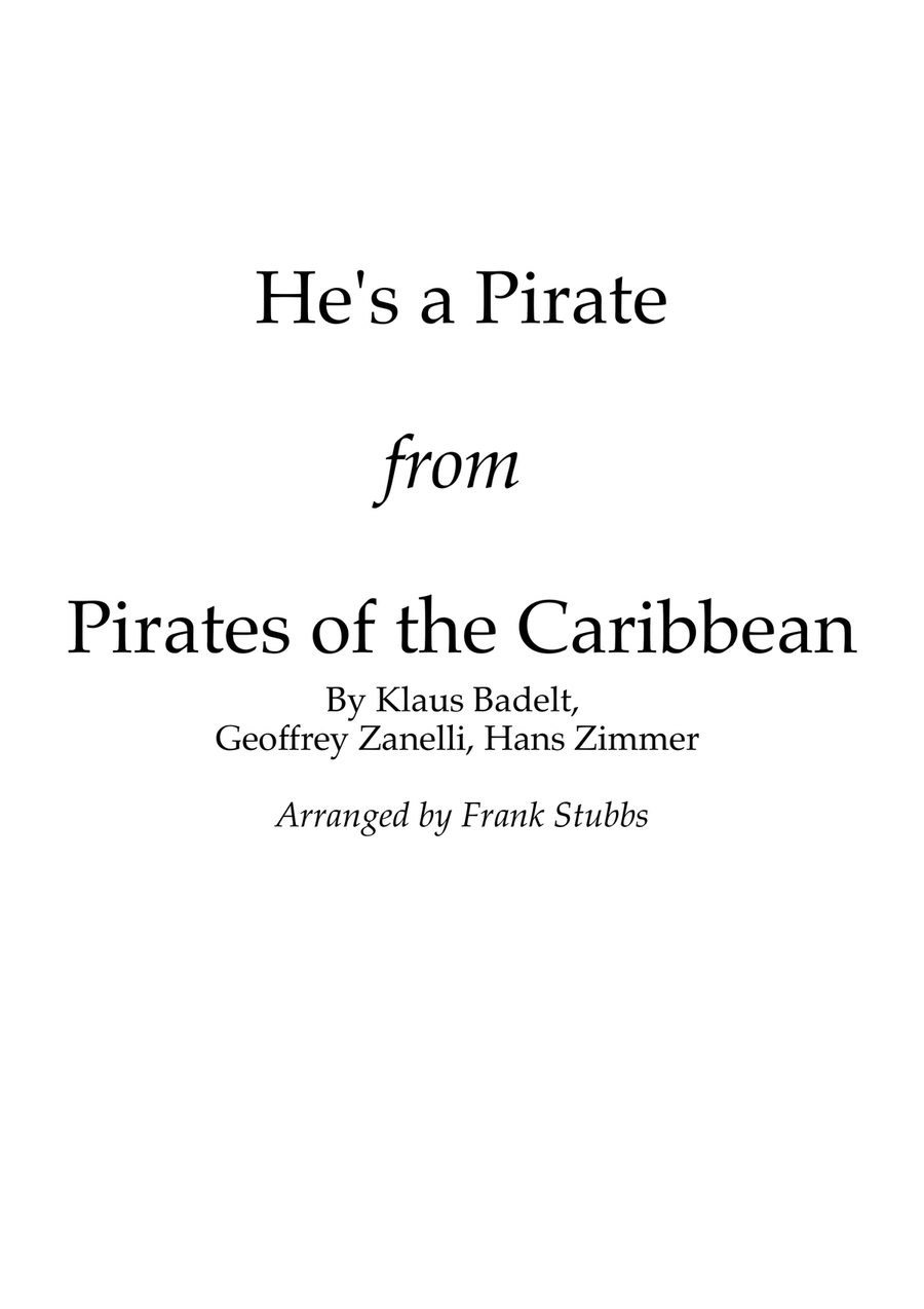 He's A Pirate - Score Only Brass Ensemble scores gallery preview page 1