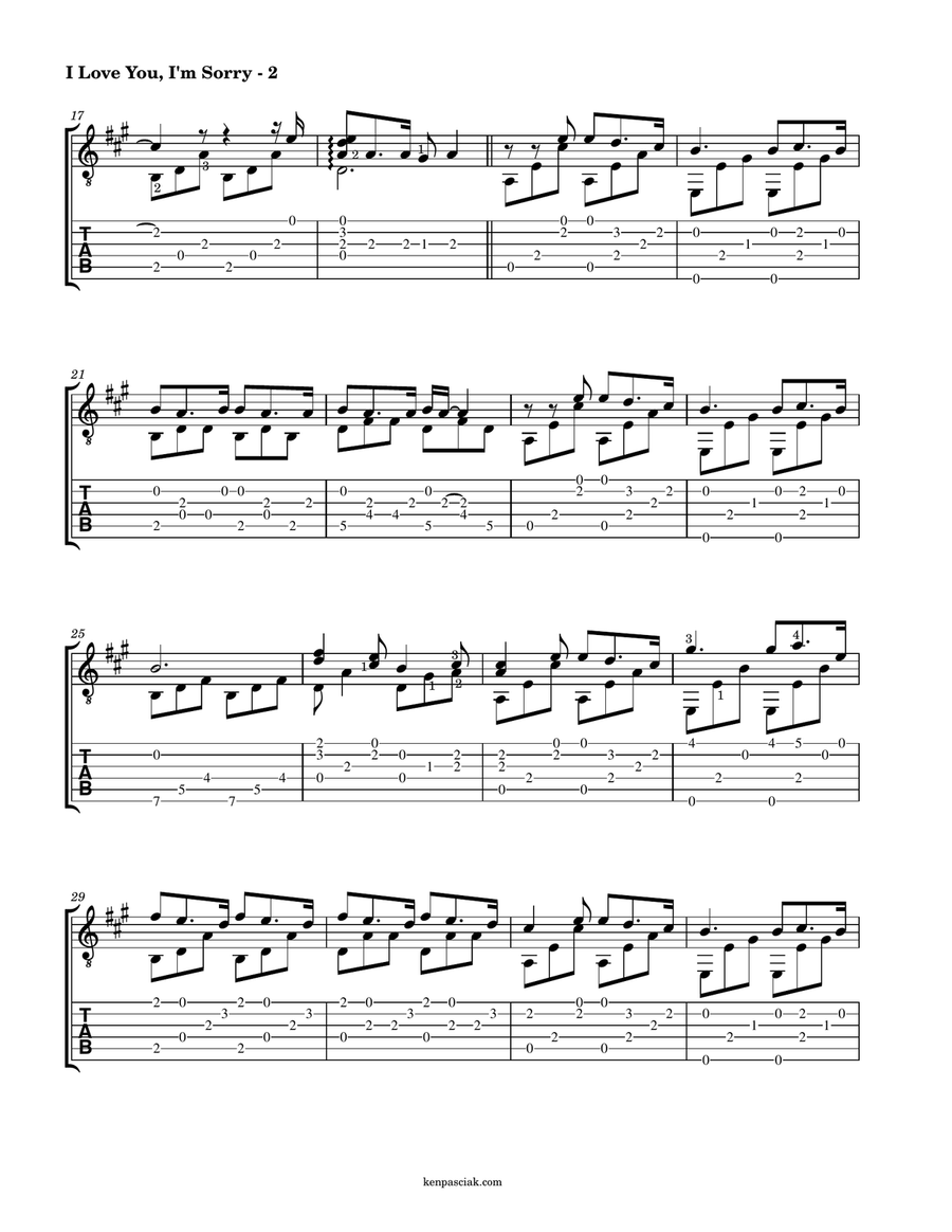 I Love You, I'm Sorry I Love You, I'm Sorry Acoustic Guitar scores gallery preview page 2