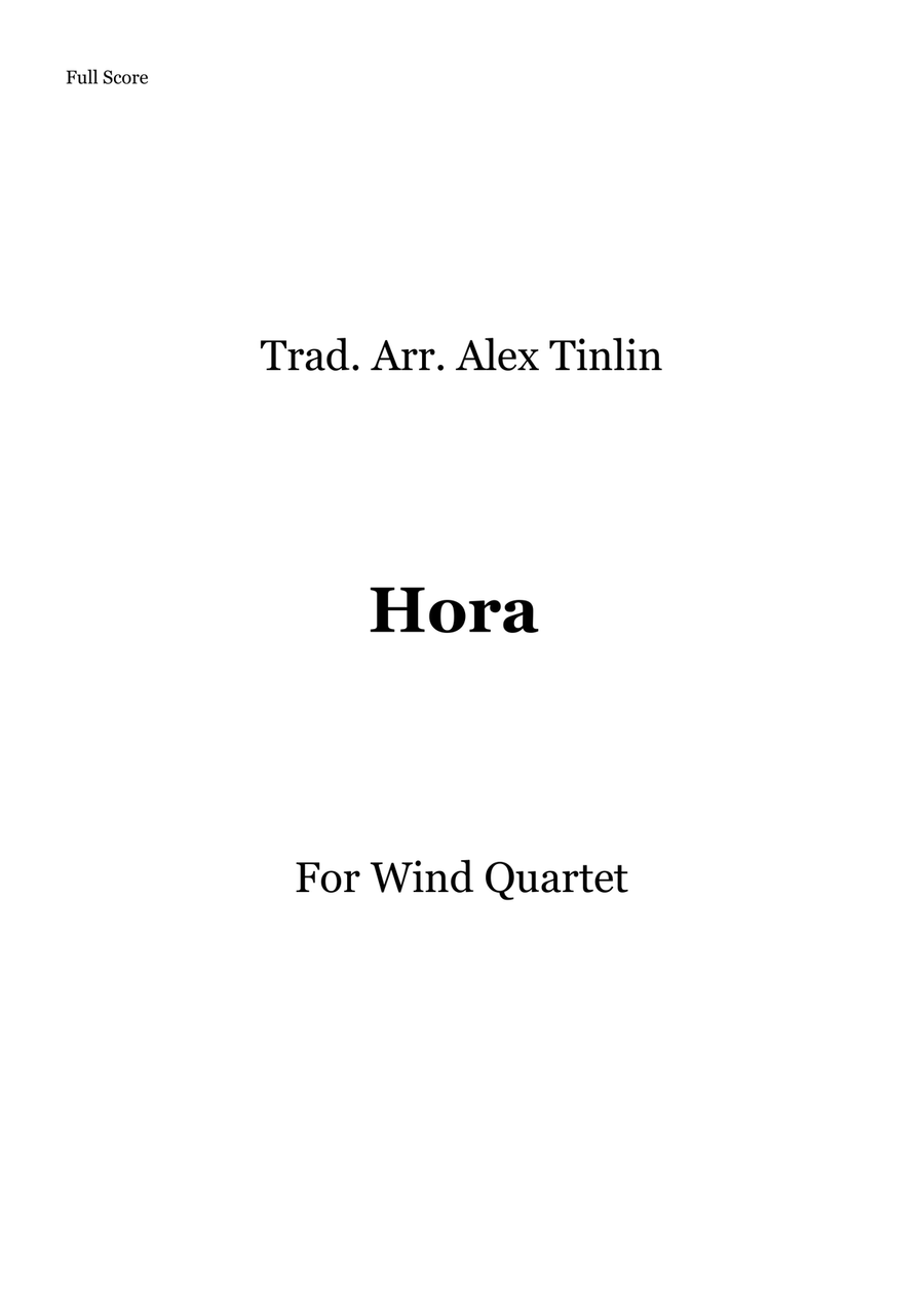 Hora Hora Woodwind Quartet scores gallery preview page 1