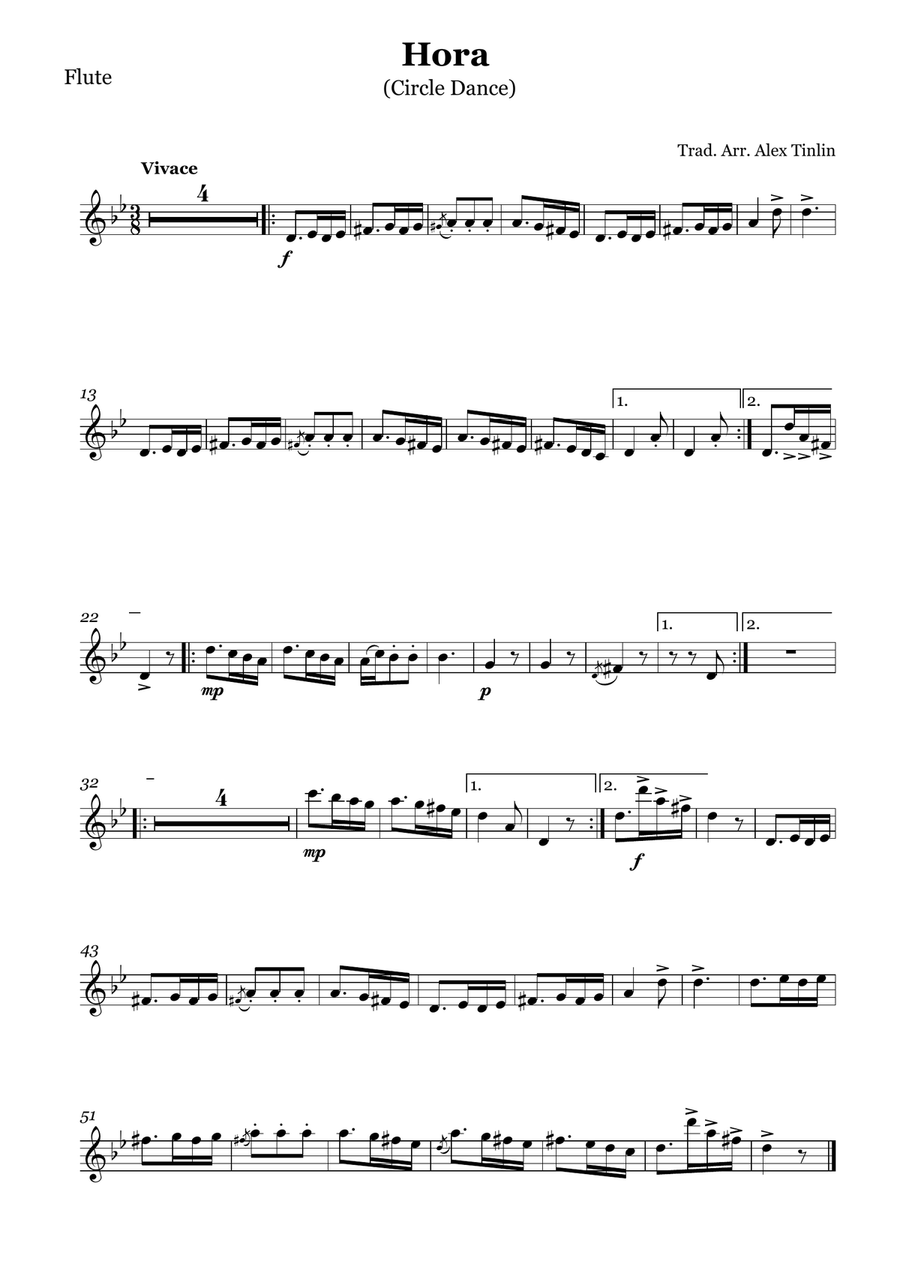 Hora Hora Woodwind Quartet scores gallery preview page 4