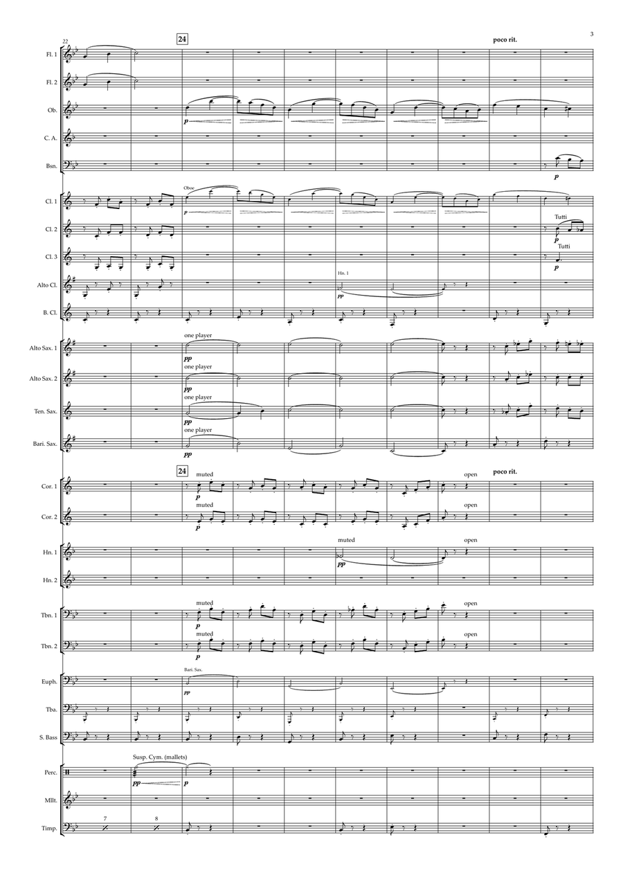 Berceuse Concert Band scores gallery preview page 3