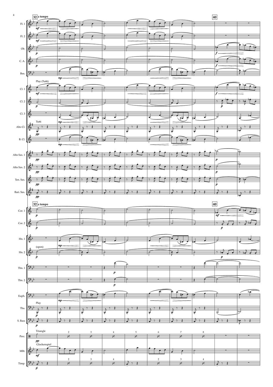 Berceuse Concert Band scores gallery preview page 4