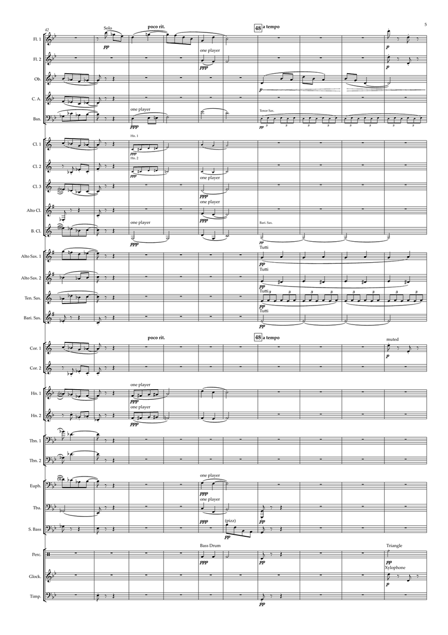 Berceuse Concert Band scores gallery preview page 5