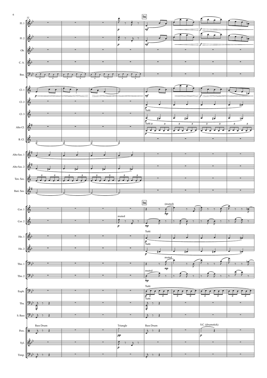 Berceuse Concert Band scores gallery preview page 6