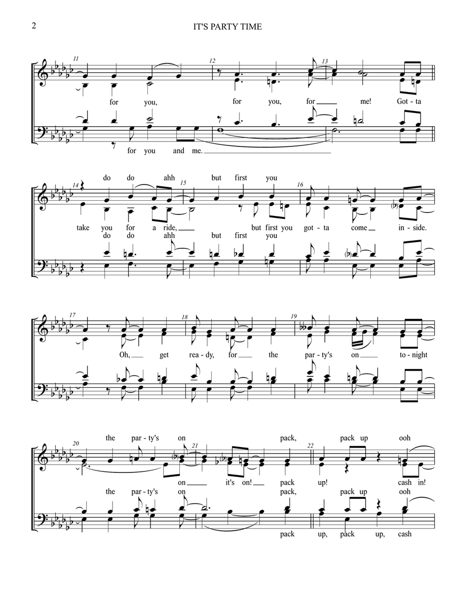 It's Party Time It's Party Time Choir scores gallery preview page 2