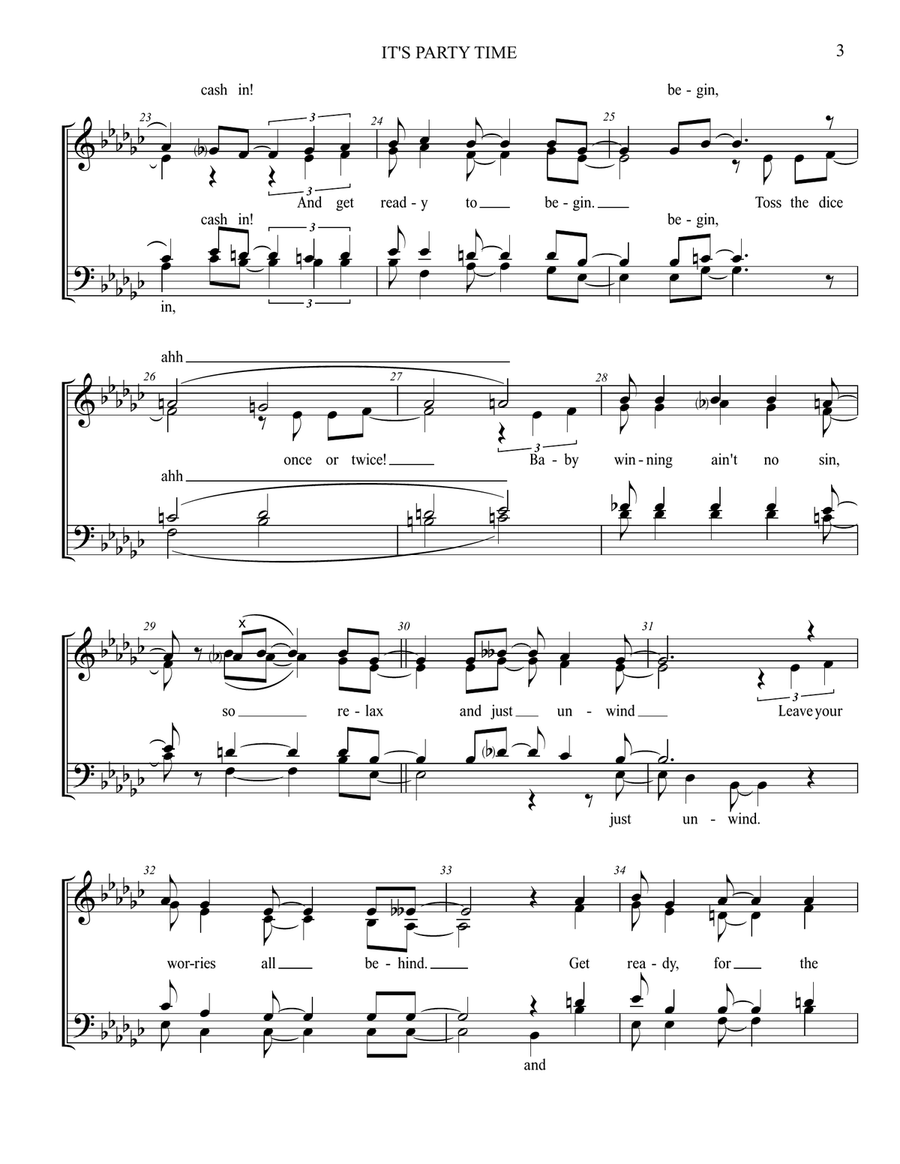 It's Party Time It's Party Time Choir scores gallery preview page 3