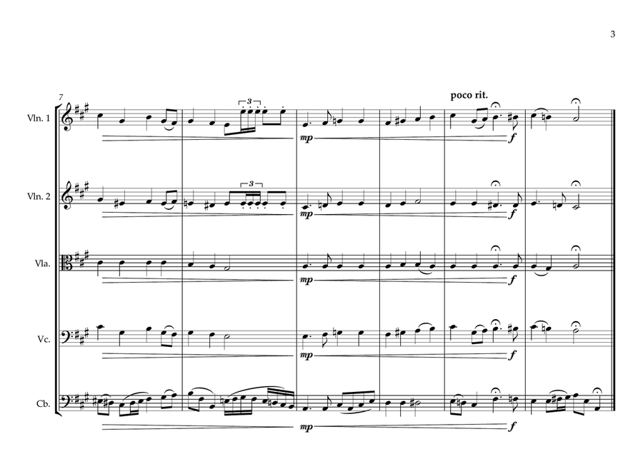 Saint Lucian National Anthem for String Orchestra String Orchestra scores gallery preview page 3