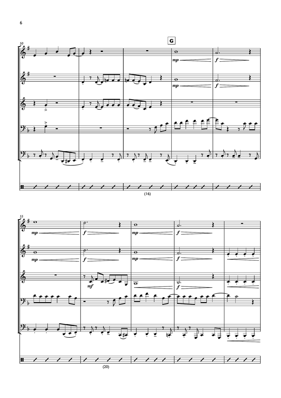J'irai Ou Tu Iras J'irai Ou Tu Iras Brass Quintet scores gallery preview page 6