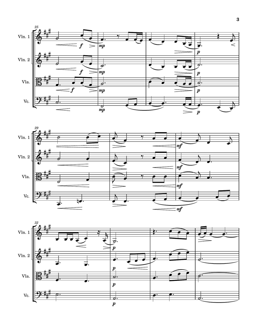 Die With A Smile Die With A Smile String Quartet scores gallery preview page 3