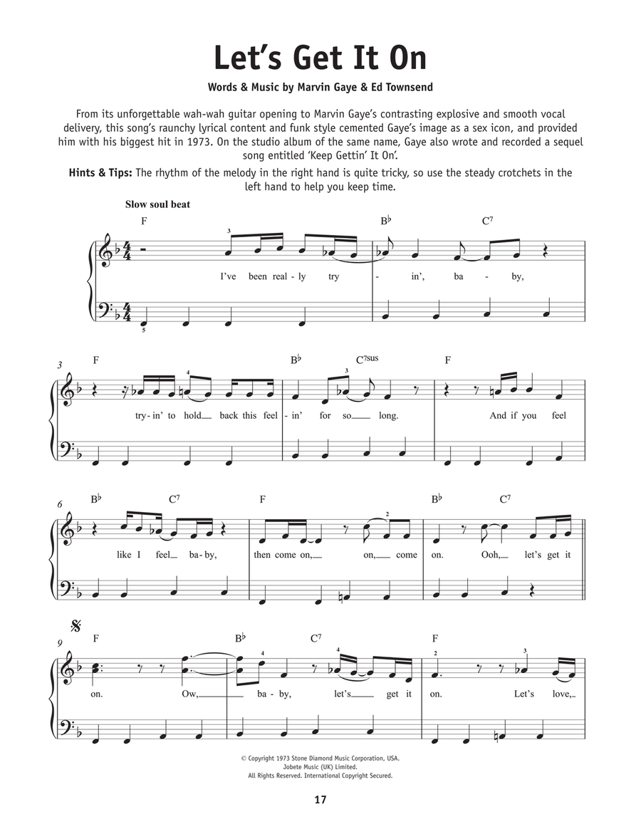 Let's Get It On Let's Get It On Easy Piano scores gallery preview page 1