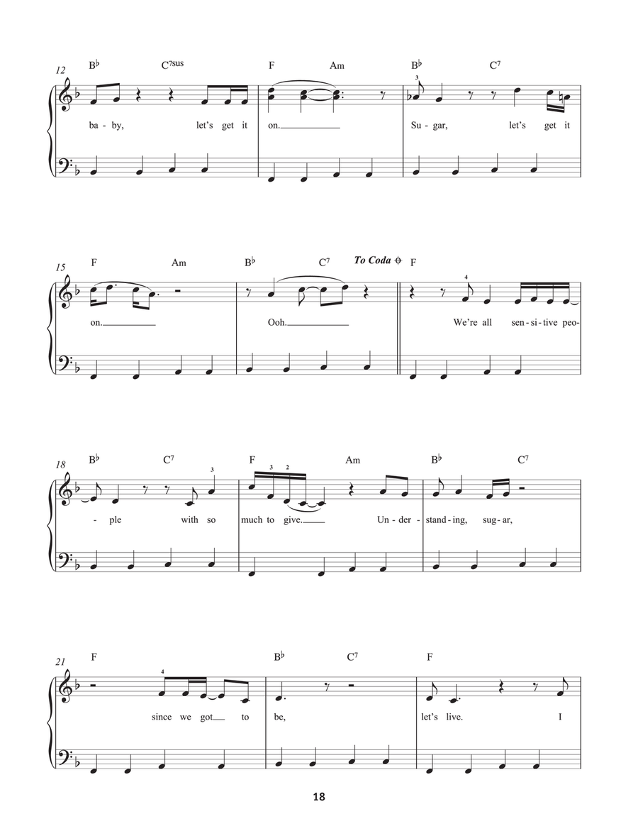 Let's Get It On Let's Get It On Easy Piano scores gallery preview page 2