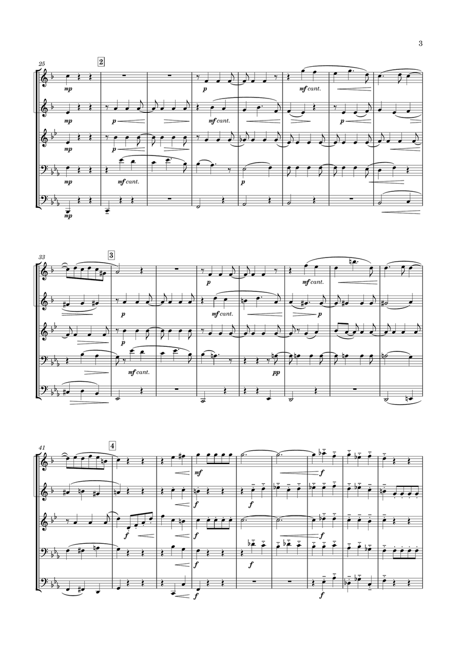 Ewald - Brass Quintet No.2 in E flat major, Op.6 Brass Quintet scores gallery preview page 3