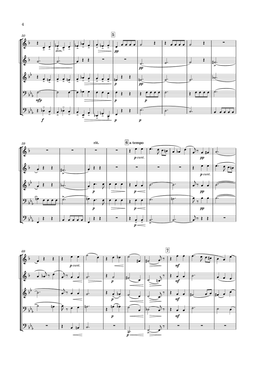 Ewald - Brass Quintet No.2 in E flat major, Op.6 Brass Quintet scores gallery preview page 4