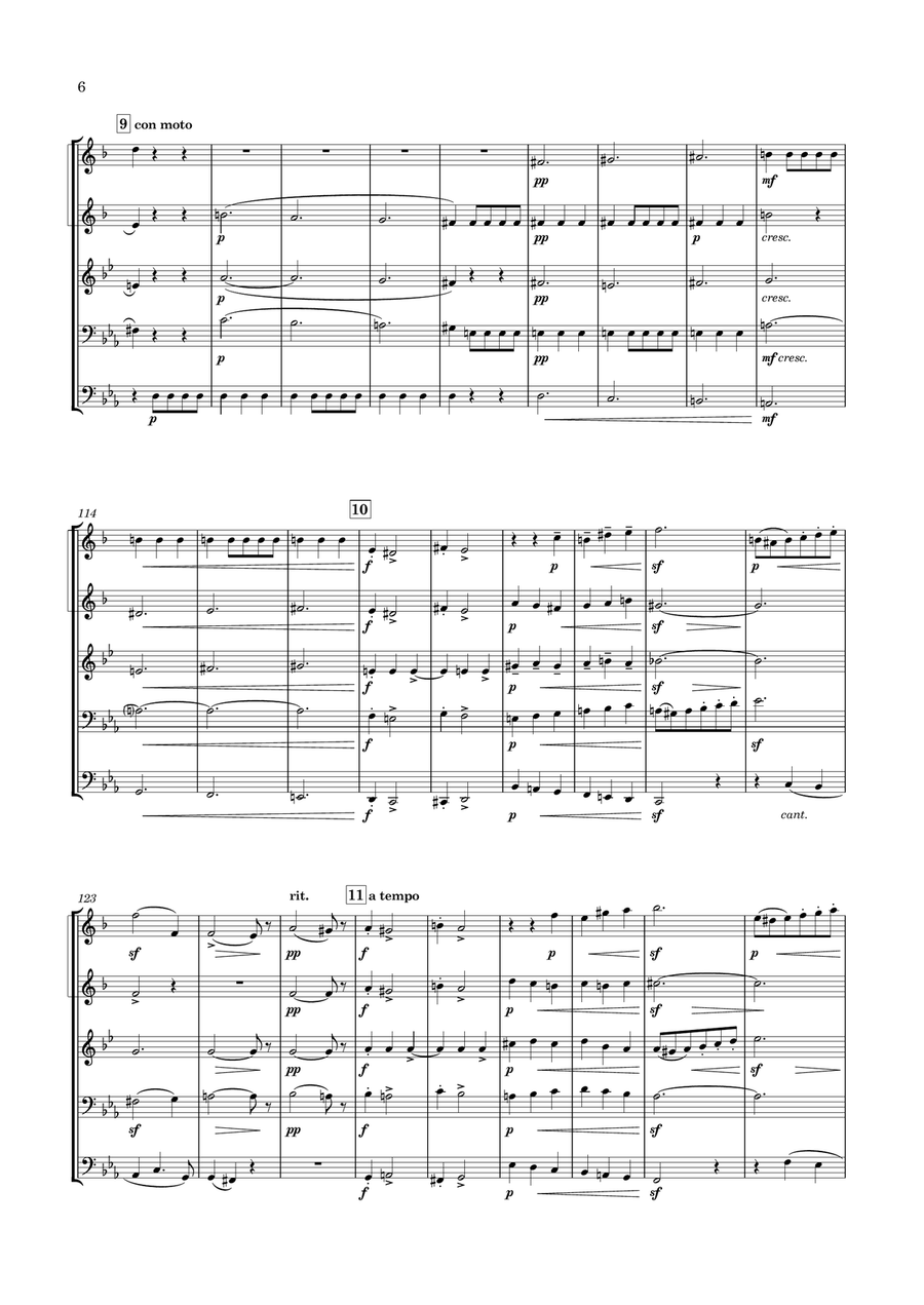 Ewald - Brass Quintet No.2 in E flat major, Op.6 Brass Quintet scores gallery preview page 6