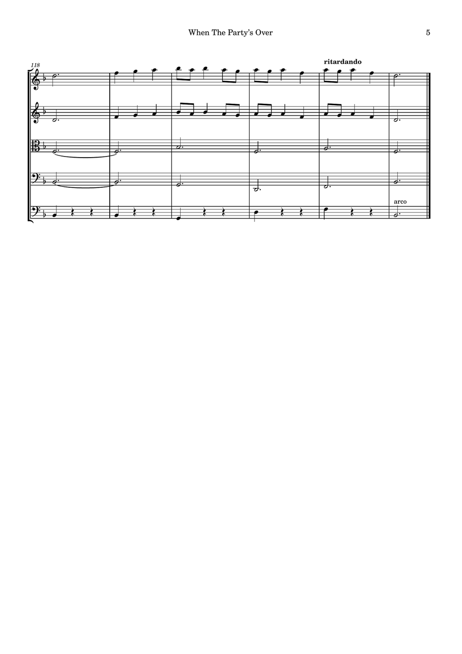 When The Party's Over When The Party's Over String Orchestra scores gallery preview page 5