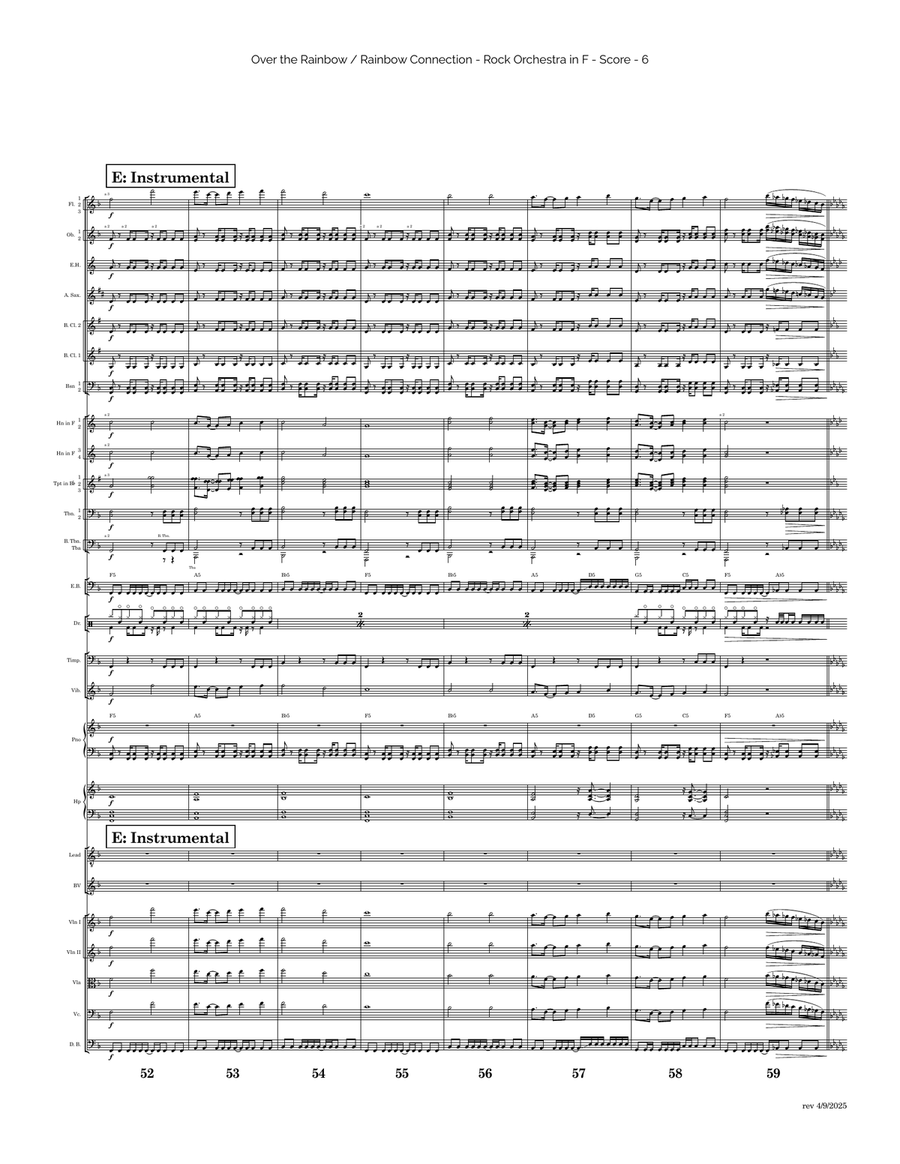 Medley: Over The Rainbow with Rainbow Connection Full Orchestra scores gallery preview page 6