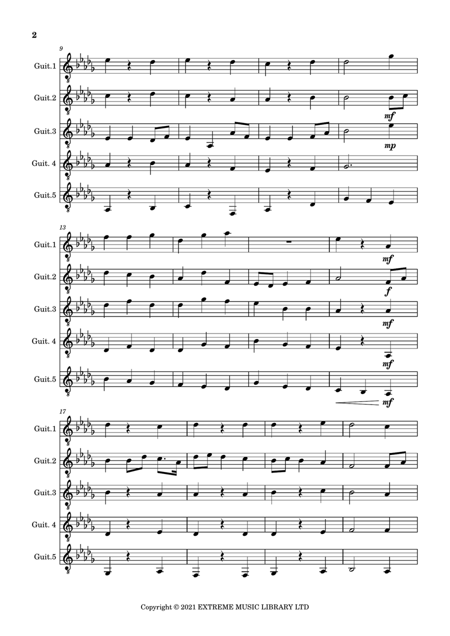 The Planets Suite - Jupiter Guitar Ensemble scores gallery preview page 2
