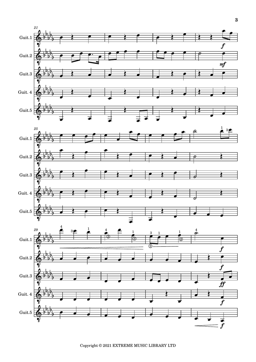 The Planets Suite - Jupiter Guitar Ensemble scores gallery preview page 3