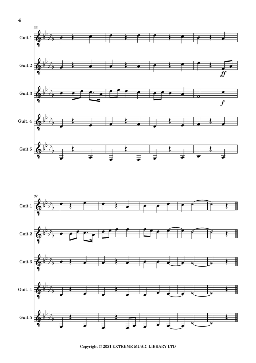 The Planets Suite - Jupiter Guitar Ensemble scores gallery preview page 4