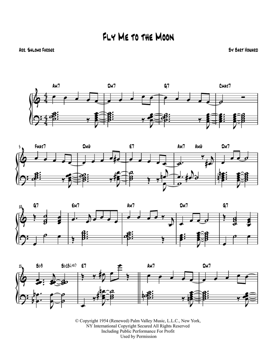 Fly Me To The Moon (In Other Words) Piano Method scores gallery preview page 1