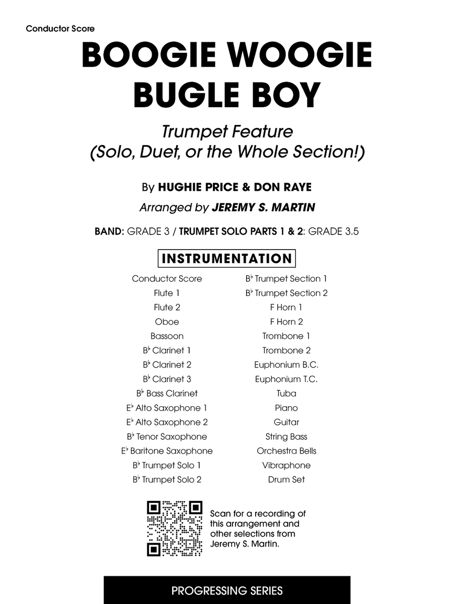 Boogie Woogie Bugle Boy Concert Band scores gallery preview page 2