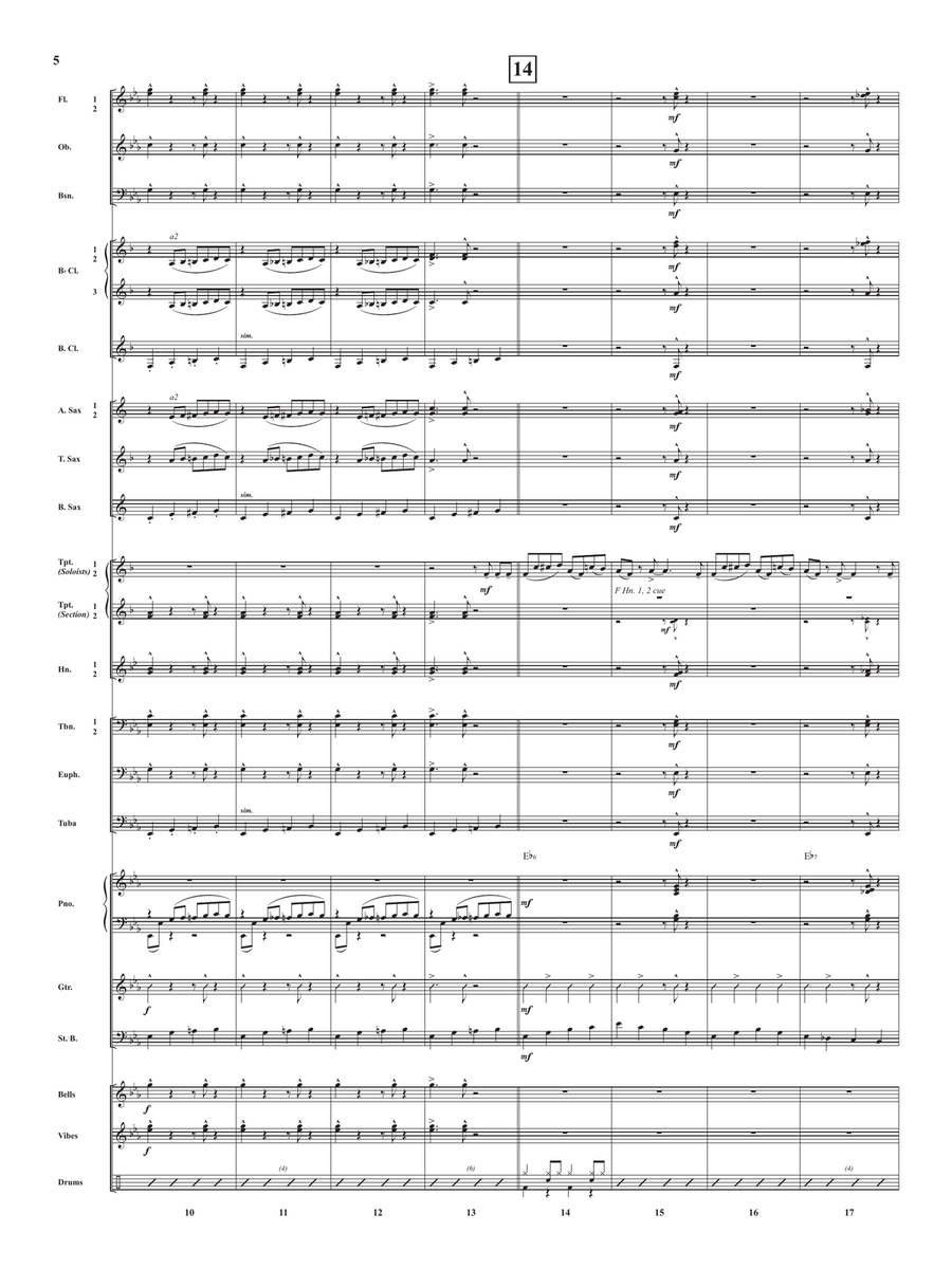 Boogie Woogie Bugle Boy Concert Band scores gallery preview page 5