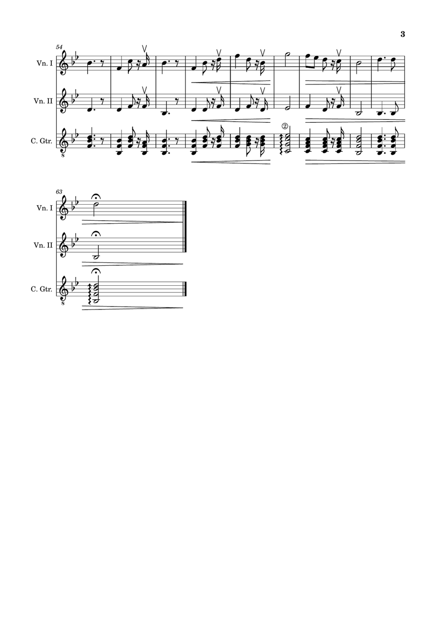 Bridal Chorus. R. Wagner - Violin Duet and Guitar. Score and Parts. String Duet scores gallery preview page 3