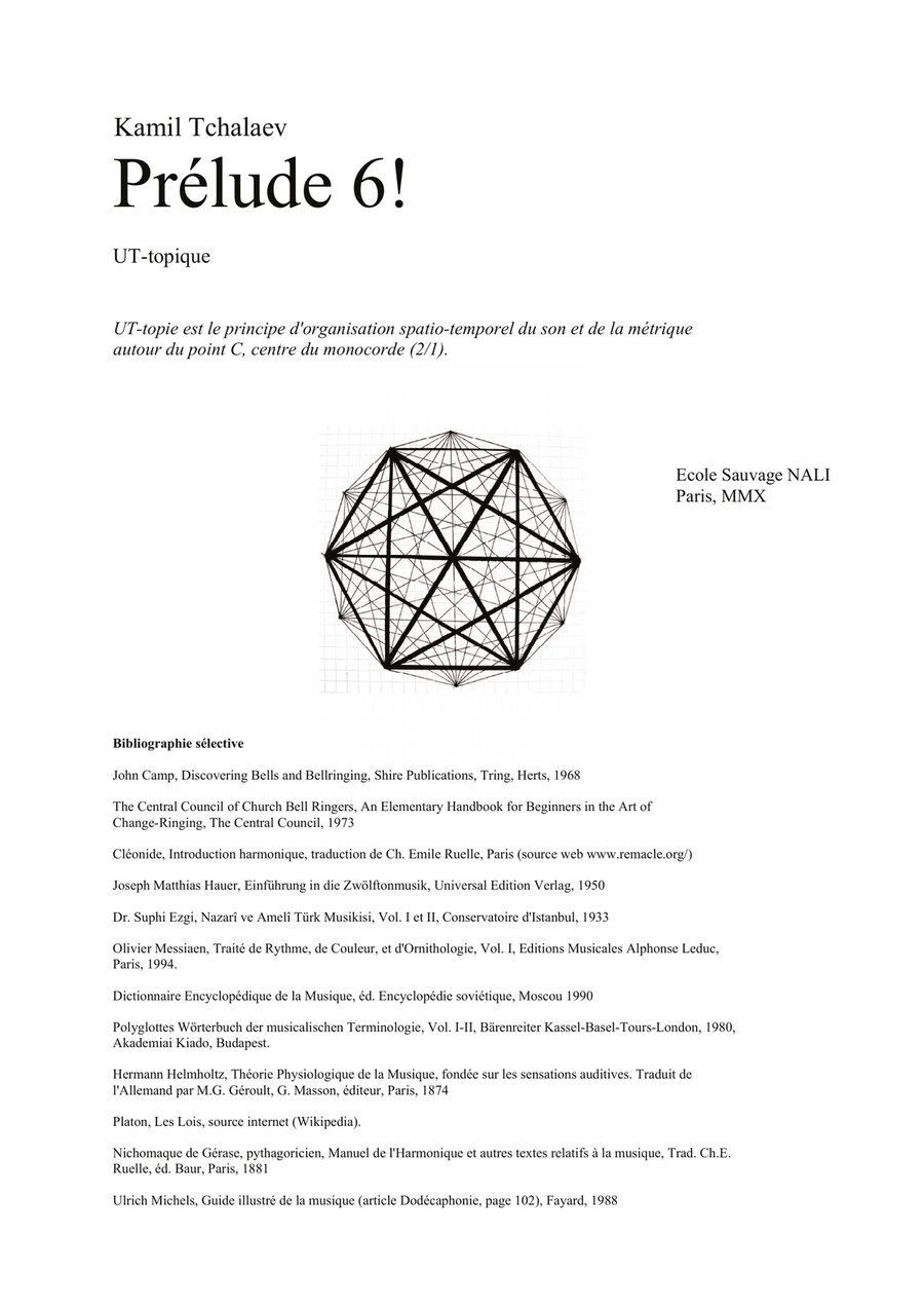 Kamil Tchalaev : Prelude 6! for piano Piano Solo scores gallery preview page 1