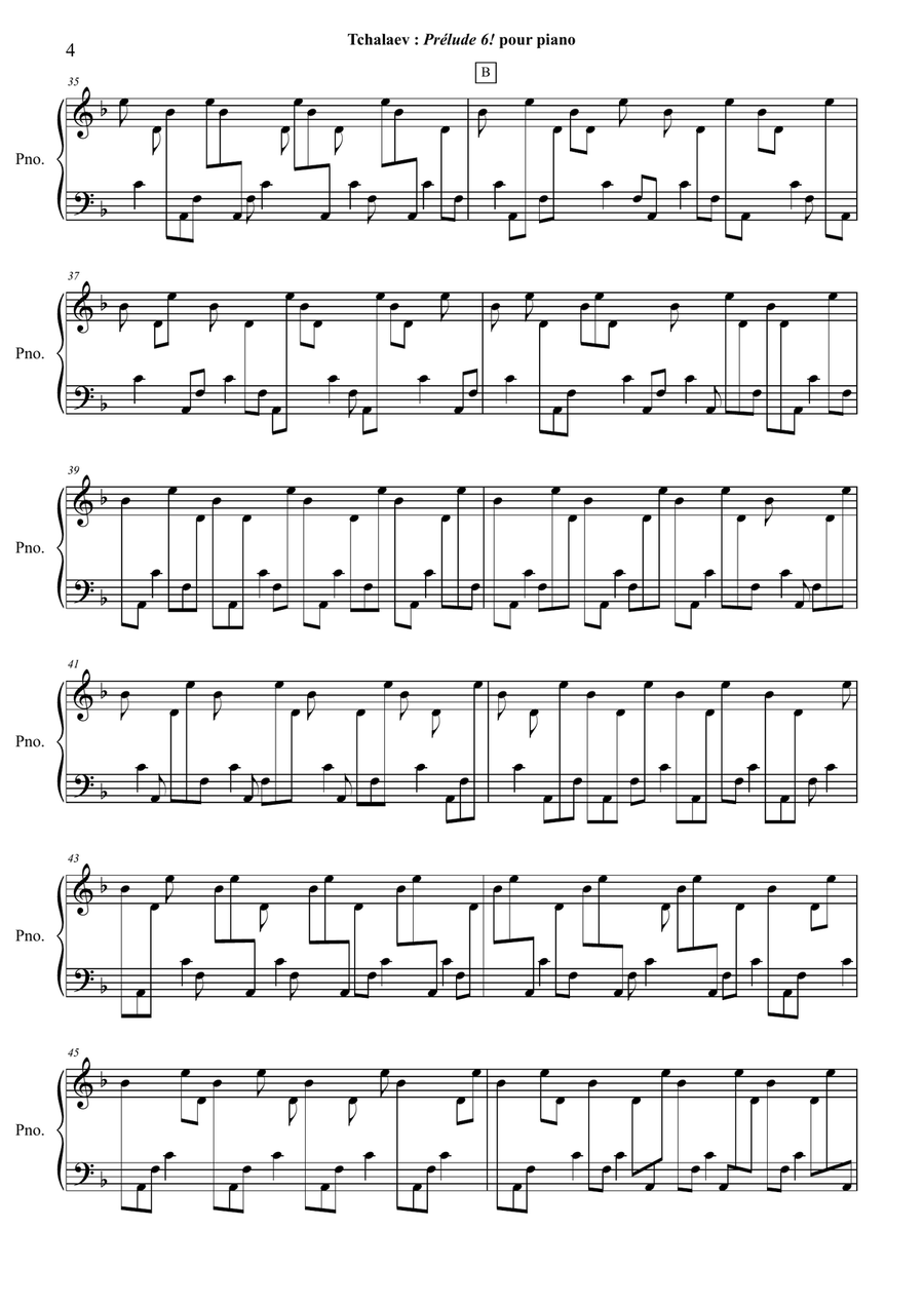 Kamil Tchalaev : Prelude 6! for piano Piano Solo scores gallery preview page 6
